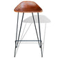 Barhocker 4 Stk. Braun Echtleder