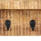 Wandgarderobe 60 x 15 x 20 cm Raues Mango-Massivholz